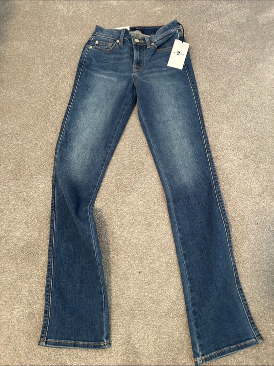 7 For All Mankind Denim - 7 For All Mankind Dark Blue Bootcut Jeans